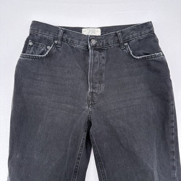Free People Maggie Straight Jean Size 28 Black High Waist We The Free Button Fly - Picture 3 of 9